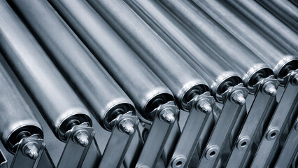 Crossing of the roller conveyor, Production line conveyor roller transportation objects