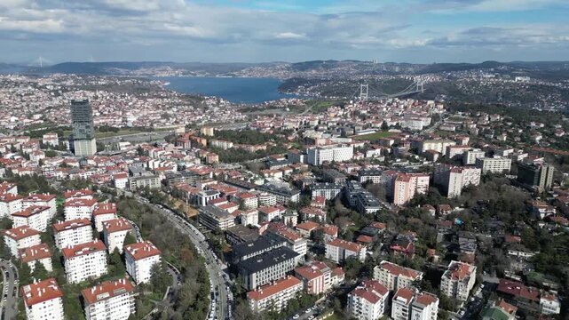 aerial view of the city