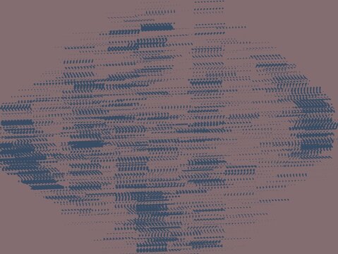 This image features a minimalist generative art composition consisting of several overlapping, elongated oval shapes rendered in black. Similar to image 22