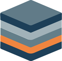 This illustration depicts a simplified geological soil profile shown as layered strata