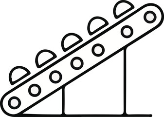 Industrial Production Line Conveyor Belt System Icon