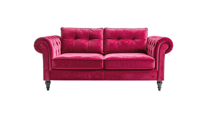 Fototapeta premium red sofa isolated on white background