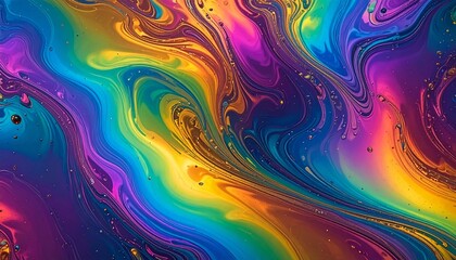 Fototapeta premium Vibrant Abstract Fluid Art: An immersive and kaleidoscopic swirl of colors, creating a dynamic visual experience