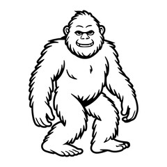 Bigfoot Line Art