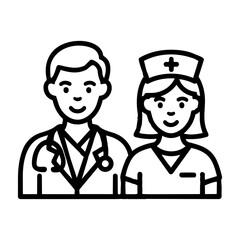doctor nurse medical staff icon