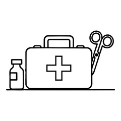 First aid kit medical icon