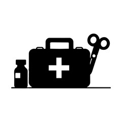 First aid kit medical icon