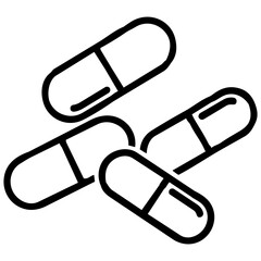 medicine pills capsule icon