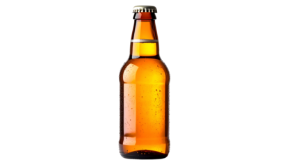Clear amber glass bottle with silver cap, filled with golden liquid, against a black backdrop