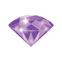 Purple Diamond Gemstone with Sparkle