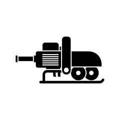 Snow groomer machine for ski slope maintenance.