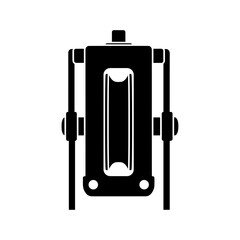 Simple Black Door Handle Illustration Design.