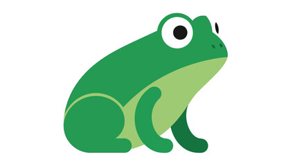 Obraz premium Green frog sitting illustration