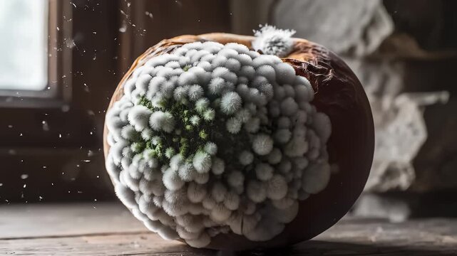 Peach Spoilage: Mold Growing on Fruit Over Time