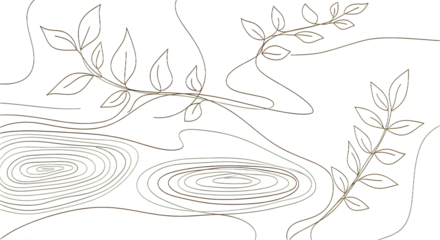 Branch and rings natures abstract art