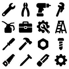 Fototapeta premium Essential Tools Collection: An array of indispensable tools, each a symbol of craftsmanship and functionality, meticulously arranged to showcase their vital role in various tasks.