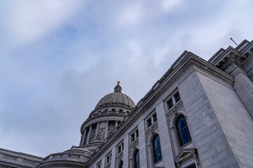 Wisconsin State Capitol Building on a Cloudy Day