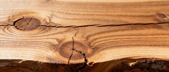 Close-up of weathered wooden surface with natural cracks and grain patterns