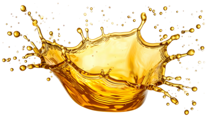 Dynamic golden liquid crown shape, splash against black backdrop