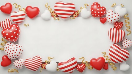 Obraz premium Beautiful heart shaped decoration for valentine's day