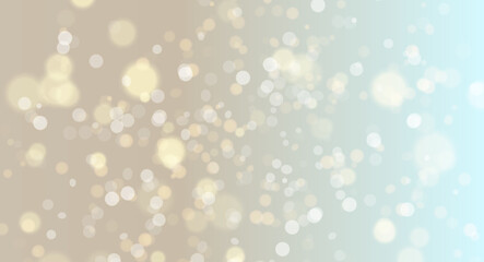 Elegant Golden and Blue Bokeh Lights Gradient Background