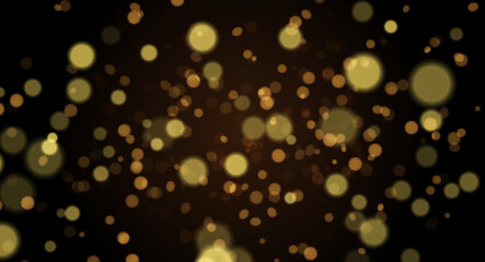 Golden Bokeh Lights Abstract Background