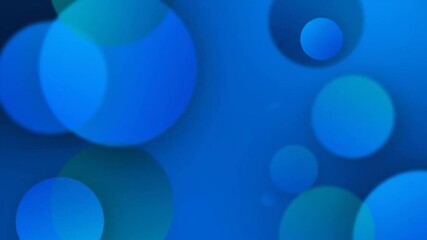 Abstract blue spheres floating on gradient background - Powered by Adobe