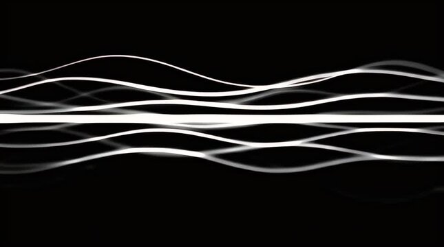 Abstract Minimal Audio Sound Wave Line Visualization Video.