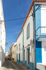 typical old road in the old town of Sines