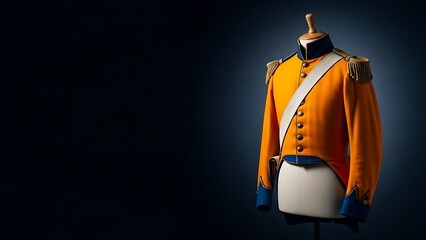 colored 19th century military uniform jacket