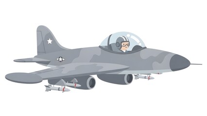Fighter Jet with Pilot