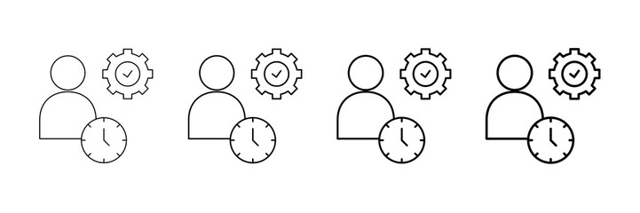 Fototapeta premium Dedication Icons Vector Set In Different Stroke Line Style