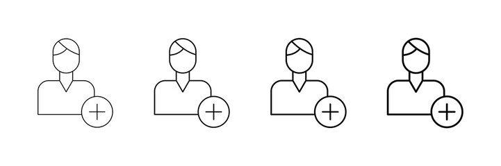 Fototapeta premium New Hire Icons Vector Set In Different Stroke Line Style