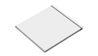 A white square object on a transparent background for design and presentation purposes on transparent background