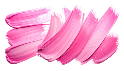 Swirling strokes of pink paint, ranging in shade and texture against a black background