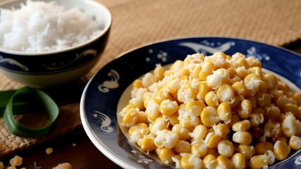 Grontol Jagung, Traditional Indonesian Sweet Corn with Grated Coconut