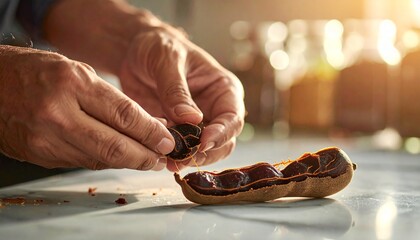 Preparing Fresh Tamarind Fruit, Generative AI