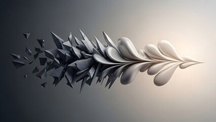 Abstract feather vector illustration on decorative background