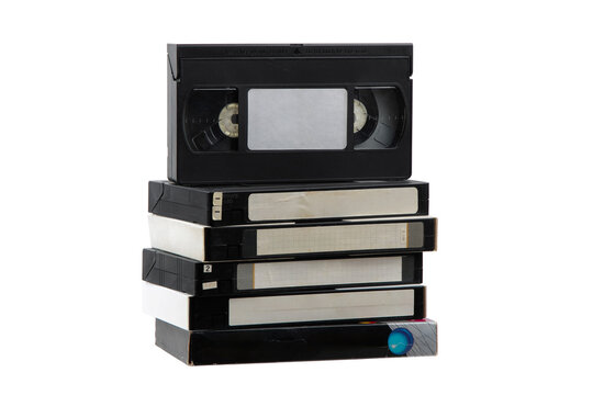 Collection of old analog VHS tapes