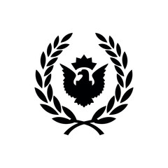 Obraz premium Eagle Laurel Wreath Emblem Design.