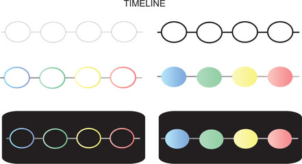 Clean and modern vector infographic design elements for visualizing timelines, steps, or processes 