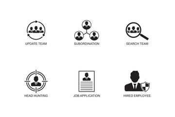 simpe set of business management icon