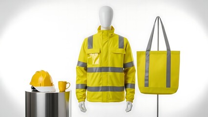 High Visibility Workwear Ensemble for Safety and Protection.
