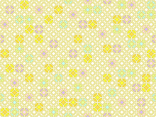 シームレスなパステル調七宝文様背景