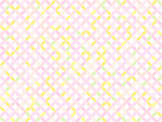 シームレスな春色七宝文様菱部分透過背景