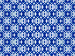 シームレスな紺色七宝文様背景