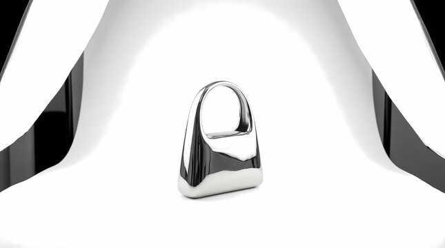Glossy Designer Handbag Isolated on White - Fashion Accessory Product Shot