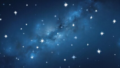 Night Sky Galaxy with Stars and Nebulae Illustration.