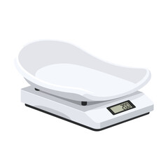 Baby scale for weight measurement. Medical equipment.