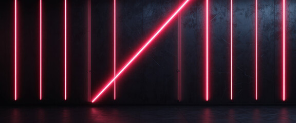 Dynamic light show performance modern studio digital art neon atmosphere low angle creative visuals